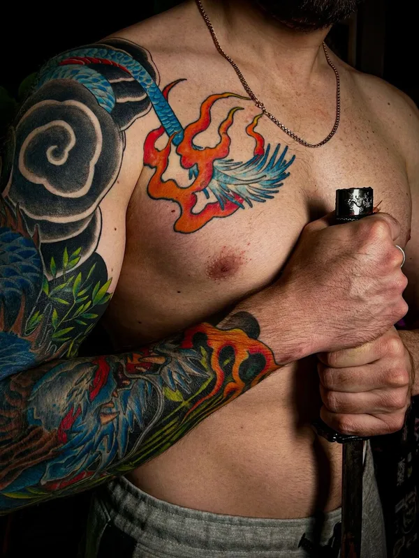 male color neojapanese Tatuagem em sleeve #96341 | Tatuador Сергей Карпенко