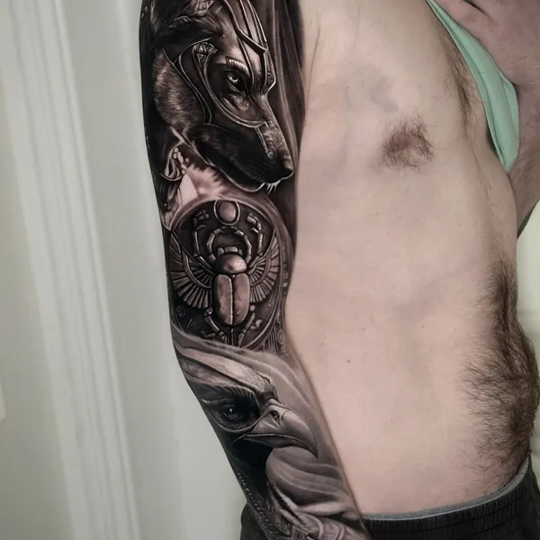 Black & Grey tattoo by Andy  Ramos in Cardiff