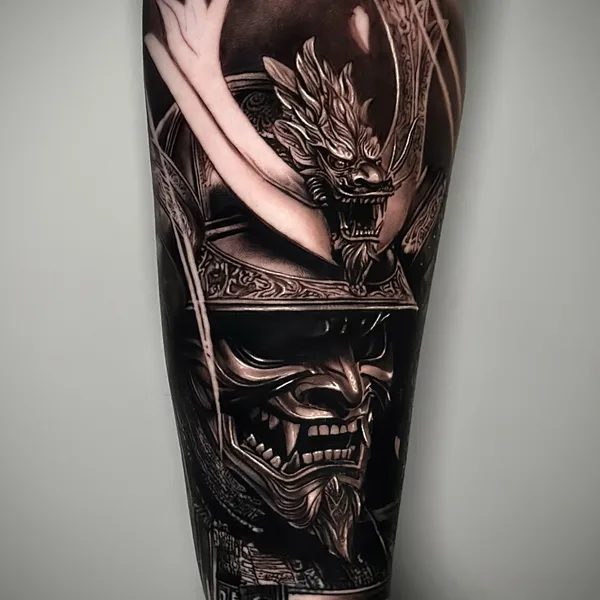 Black & Grey tattoo by Andy  Ramos in Cardiff