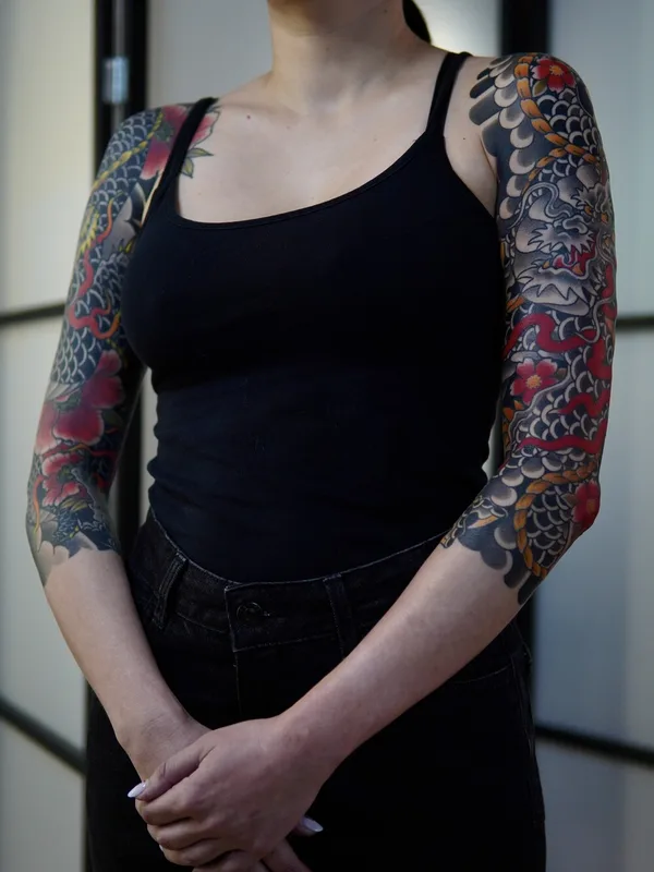 female color japanese татуировка на sleeve #103944 | Тату мастер Акулов Марк