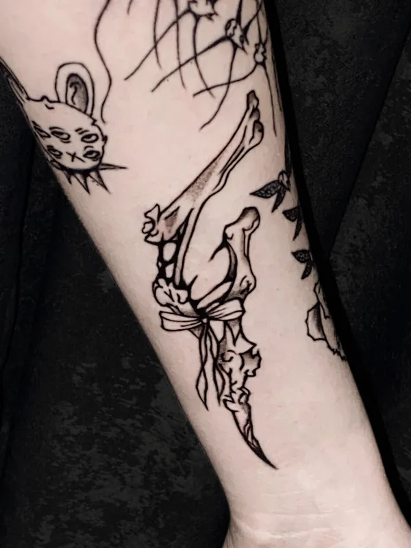 black blackwork татуировка на forearm #96616 | Тату мастер Серёжа bochagger