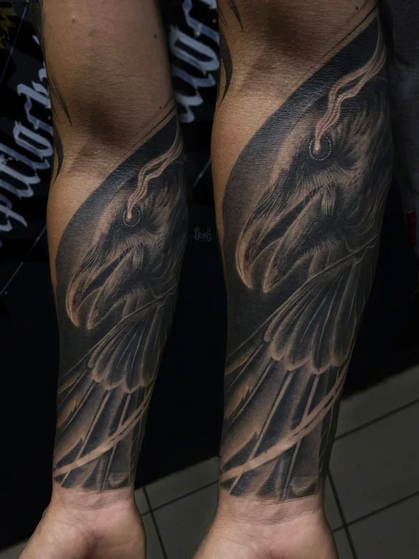 black and grey blackwork 타투 부위 forearm #96668 | 타투이스트 Тимур Юсупов