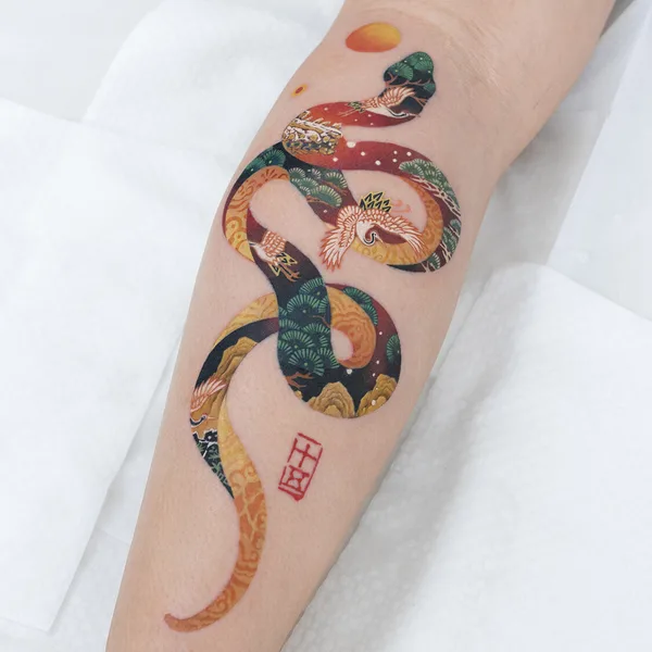 Oriental tattoo by Nako in Beijing