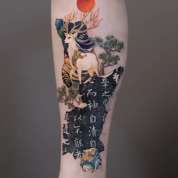 Oriental tattoo by Nako in Beijing