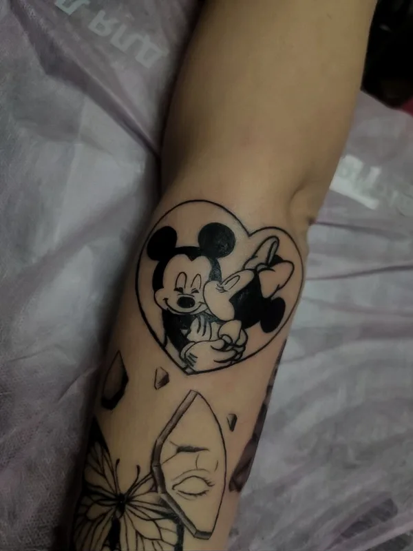 black cartoon татуировка на forearm #96727 | Тату мастер Симон Меливар