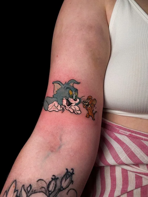 female color cartoon татуировка на forearm #96731 | Тату мастер Симон Меливар