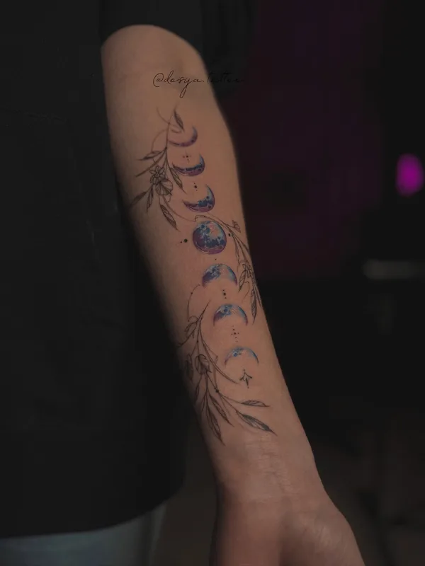 female color watercolor tattoo on forearm #96856 | Tattoo Artist Дарья Салманова