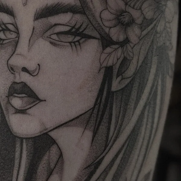 Geometric tattoo by Дарья Салманова in Мурманск