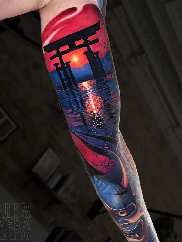 color neojapanese 타투 부위 sleeve #97019 | 타투이스트 Nikaveratattoo