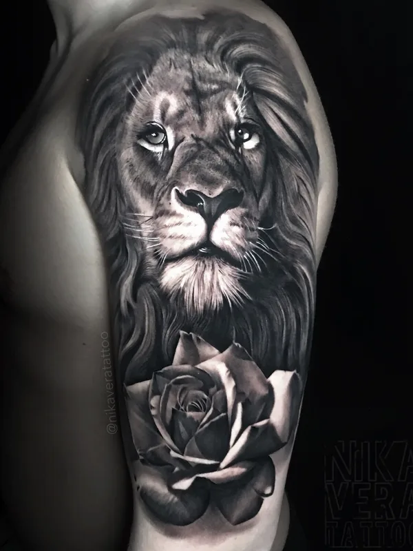 male blackandgrey realism 타투 부위 shoulder #97024 | 타투이스트 Nikaveratattoo