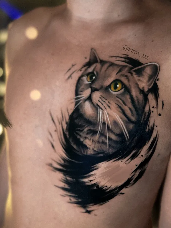 black and grey realism 타투 부위 chest #97095 | 타투이스트 Юля Кильмаева