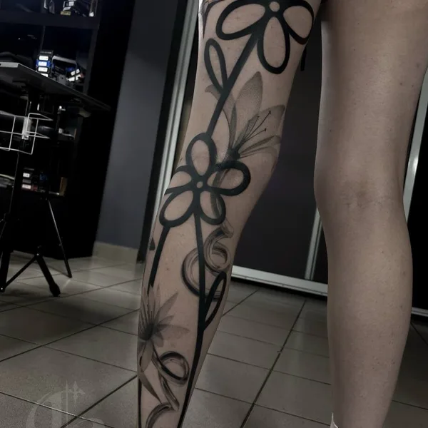 Graphic tattoo by Амина Гасай in Тамбов
