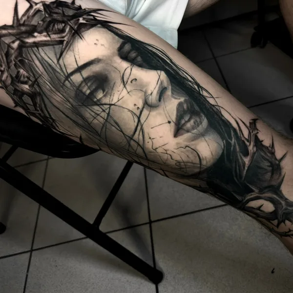Graphic tattoo by Амина Гасай in Тамбов