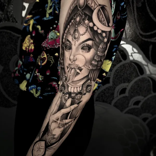 Graphic tattoo by Амина Гасай in Тамбов