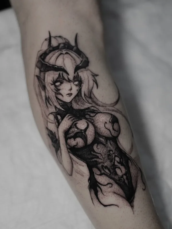 Abstract tattoo by Valentin Markgraf in Poznań