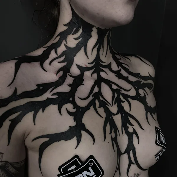 Abstract tattoo by Valentin Markgraf in Poznań