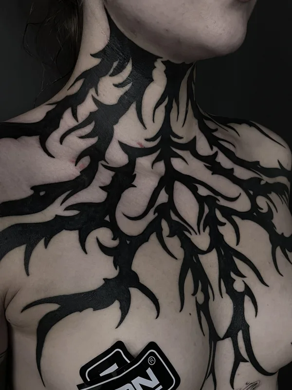 Abstract tattoo by Valentin Markgraf in Poznań