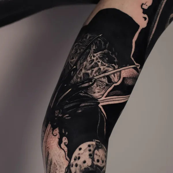 Abstract tattoo by Valentin Markgraf in Poznań