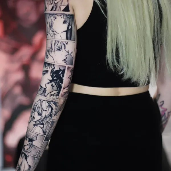 Abstract tattoo by Valentin Markgraf in Poznań