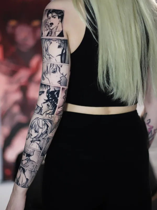 Abstract tattoo by Valentin Markgraf in Poznań