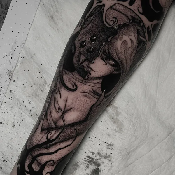 Abstract tattoo by Valentin Markgraf in Poznań
