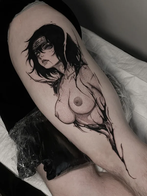 Abstract tattoo by Valentin Markgraf in Poznań