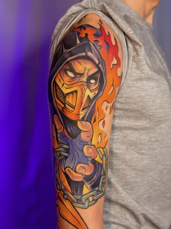 male color neotraditional tatuaje en shoulder #97751 | Tatuador Dasha Kostrova