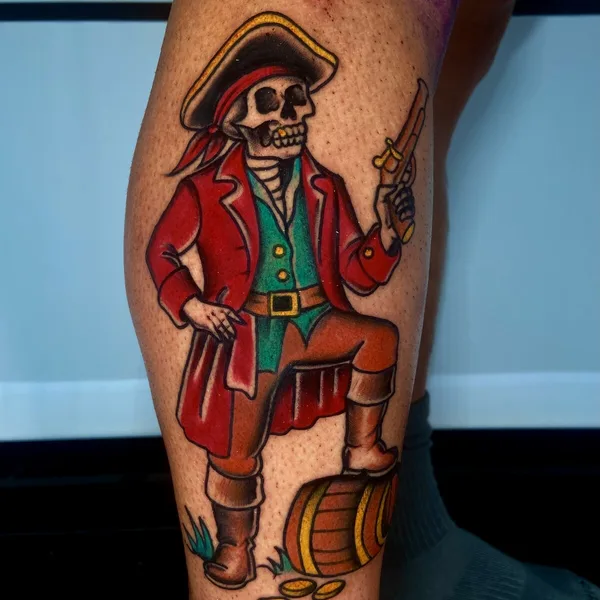Old School tattoo by Omar Alvarez in Medellín