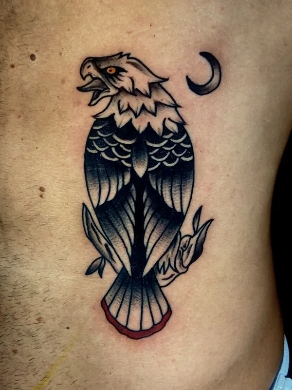 black and grey traditional 타투 부위 side #98048 | 타투이스트 Omar Alvarez