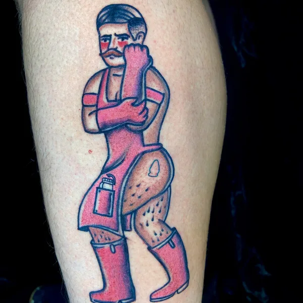 Old School tattoo by Omar Alvarez in Medellín