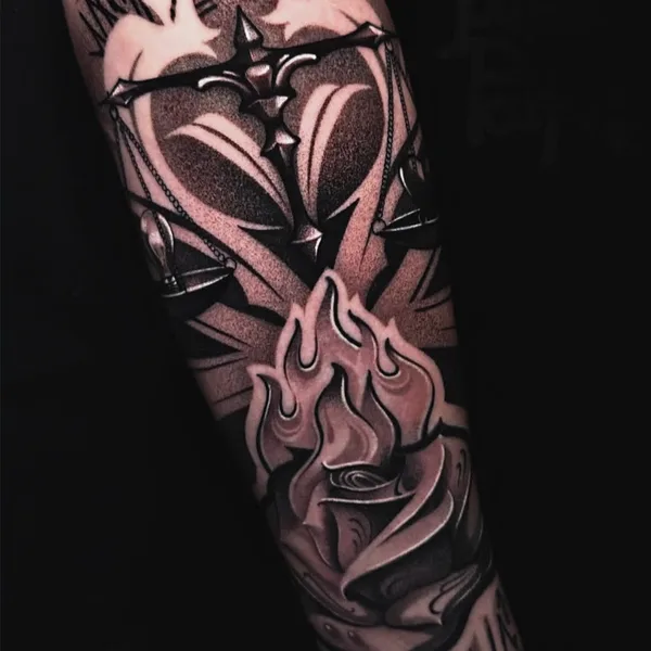 Chicano tattoo by Дмитрий Парфенцев in Moscow