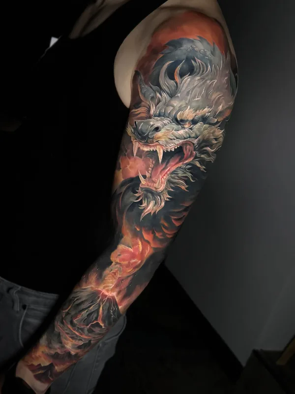 color realism татуировка на full sleeve #98603 | Тату мастер Алексей Безукладников