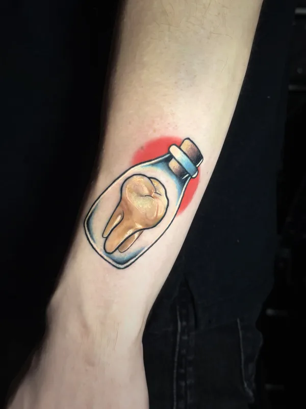 color neo-traditional татуировка на forearm #98604 | Тату мастер Алексей Безукладников