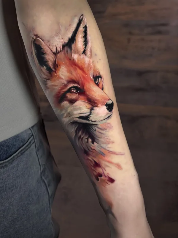 color watercolor татуировка на forearm #98606 | Тату мастер Алексей Безукладников