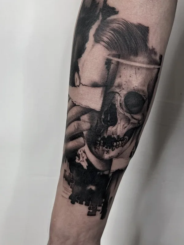blackandgrey realism tattoo on forearm #99572 | Tattoo Artist Александр Кучин