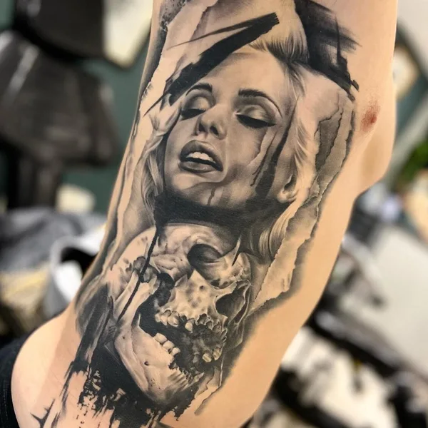 Dotwork tattoo by Silvia Kereki