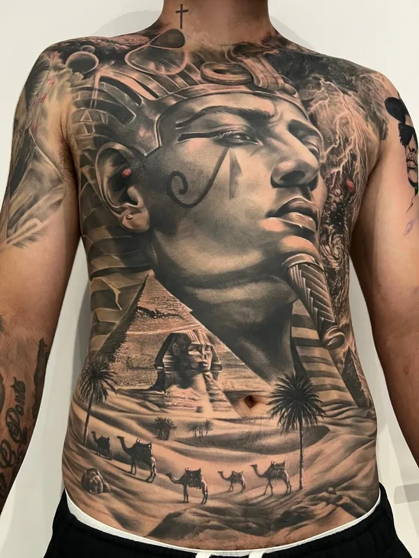 male blackandgrey realism 타투 부위 stomach #98619 | 타투이스트 Silvia Kereki