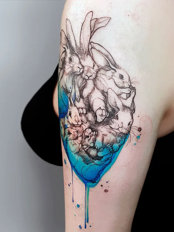Watercolor tattoo by MissPank in Poznań