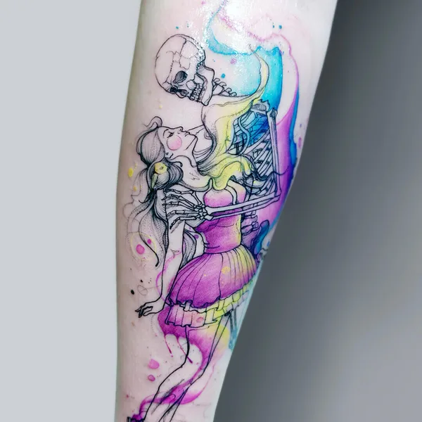 Watercolor tattoo by MissPank in Poznań