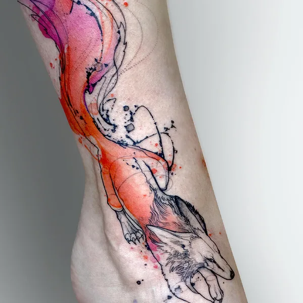 Watercolor tattoo by MissPank in Poznań