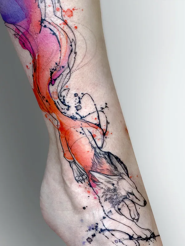 Watercolor tattoo by MissPank in Poznań