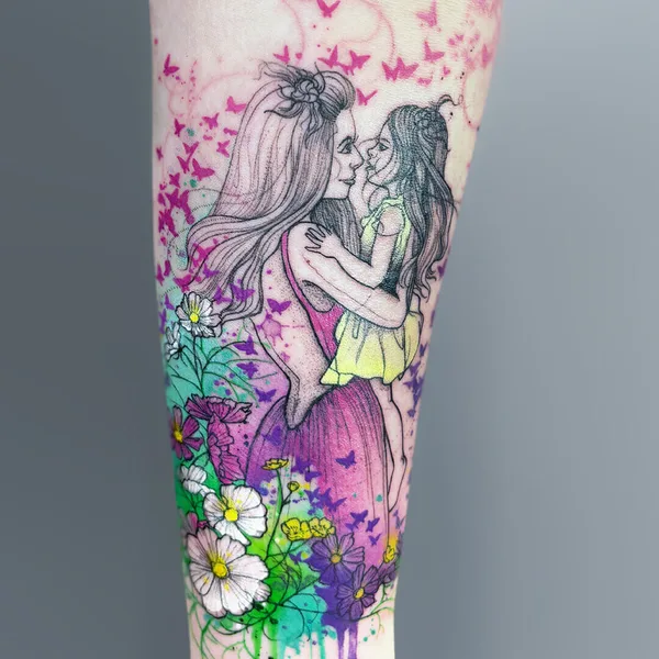 Watercolor tattoo by MissPank in Poznań