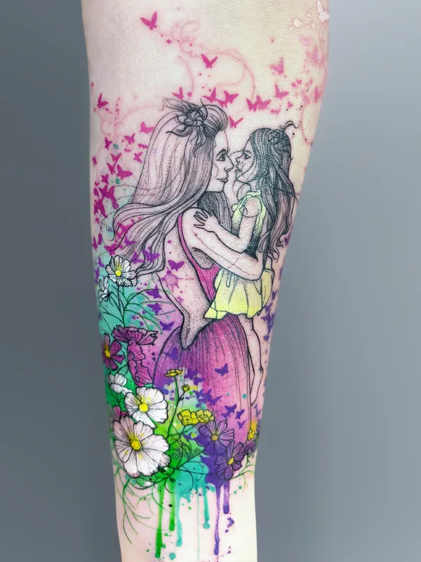 Watercolor tattoo by MissPank in Poznań