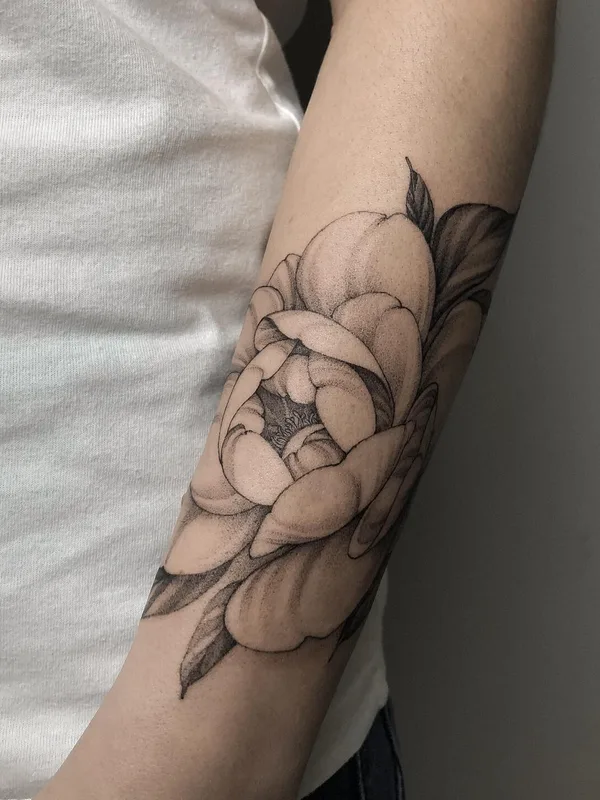 black and grey botanic татуировка на forearm #98545 | Тату мастер Alexey Renoit