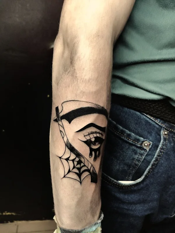 black blackwork татуировка на forearm #98570 | Тату мастер Антонов Иван