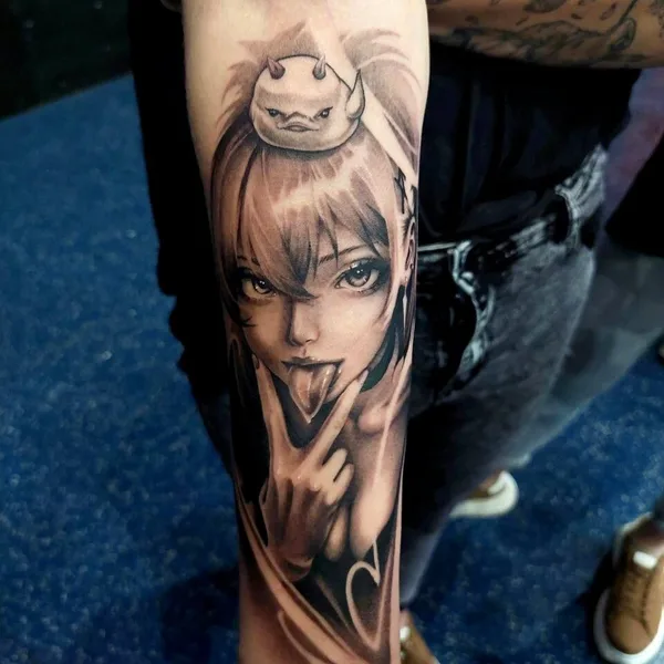 Anime tattoo by Анита Симка in Ростов-на-Дону