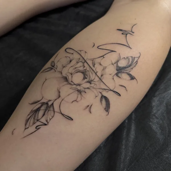 Black tattoo by julia wzertis in Магнитогорск