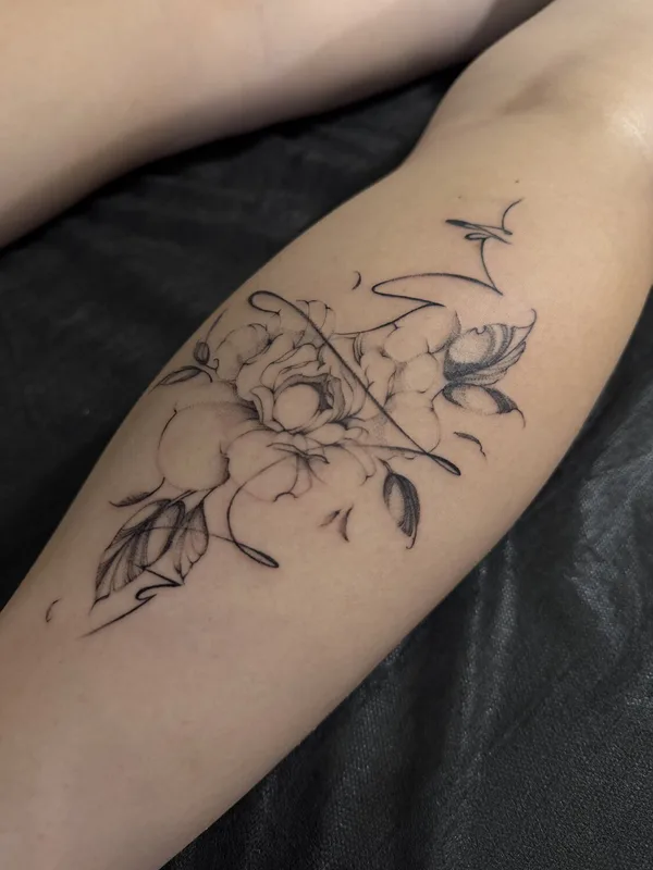 black fineline tattoo on forearm #98969 | Tattoo Artist julia wzertis