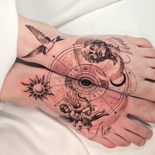 Feminine tattoo by Daniel Moreno in Kissimmee
