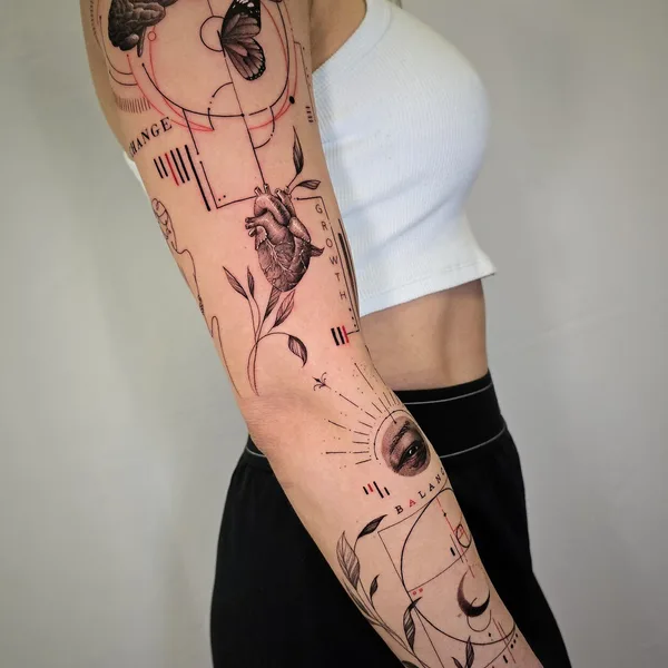 Feminine tattoo by Daniel Moreno in Kissimmee